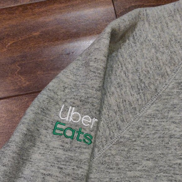 Marine Layer Women's Sherpa Crew Pullover Heather Grey SIZE LARGE - Picture 3 of 5